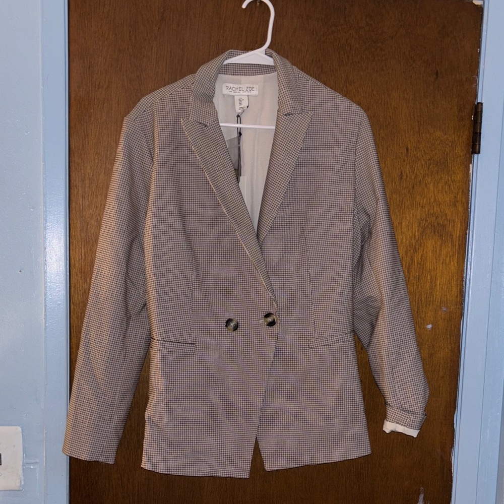 RACHEL Rachel Roy Women's Checkered Blazer